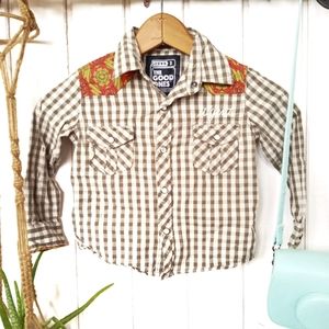 The Good Ones plaid button up